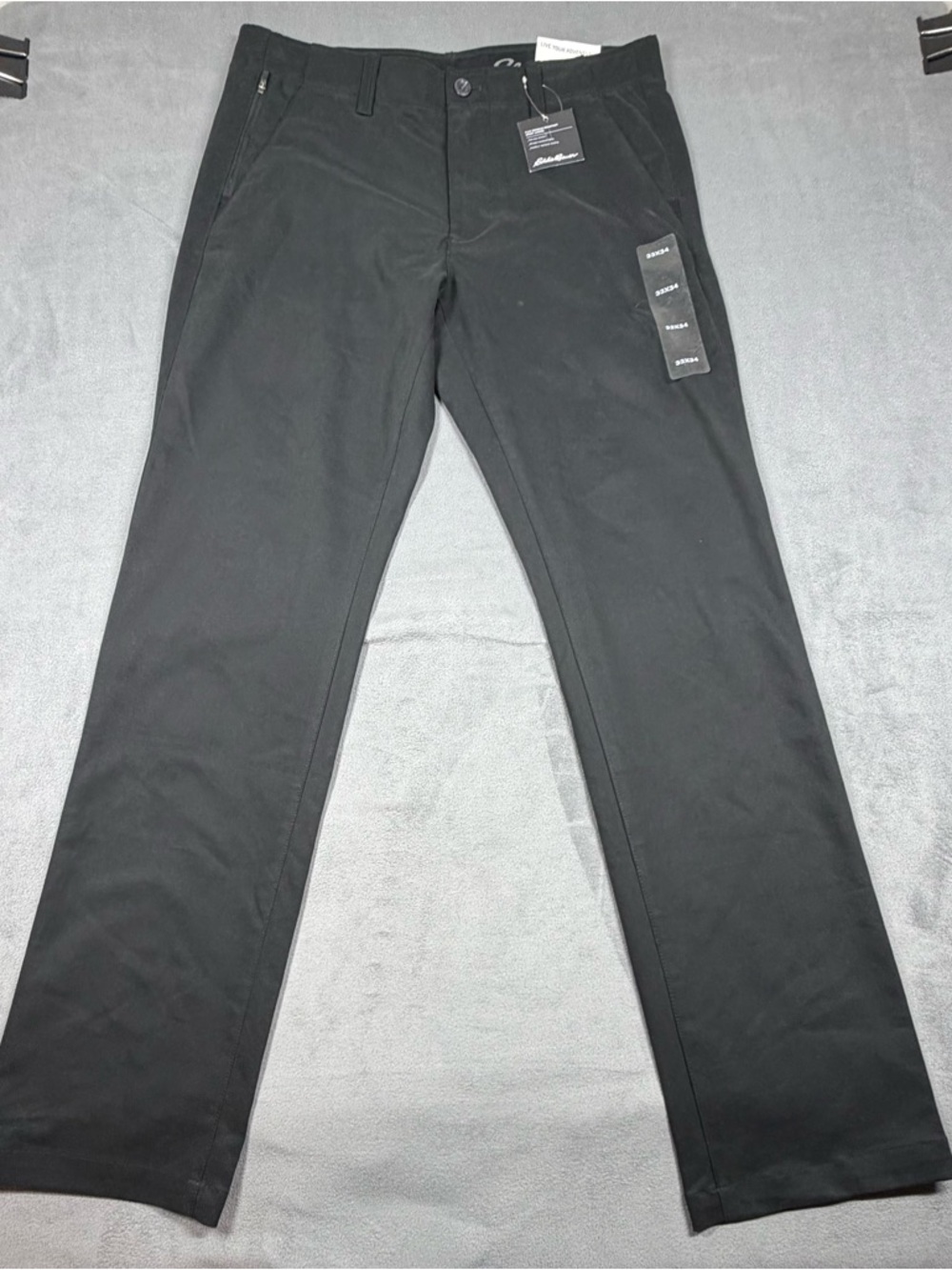 Eddie Bauer Flex WR Sport Chino Men's Black Chinos - Classic Straight Fit